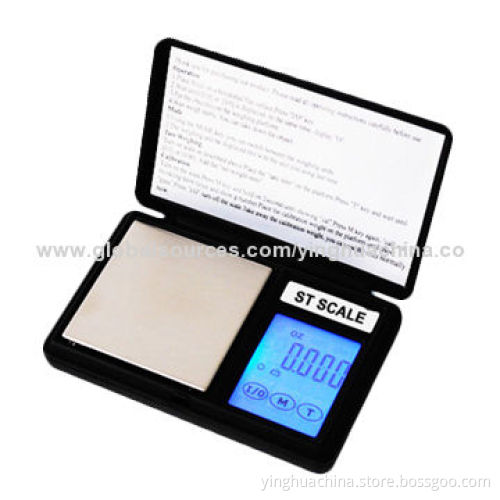 Digital Mini Electronic Pocket Scale for Calibration, Tare Jewelry/Gold/Diamond/Pill, Portable PSE01